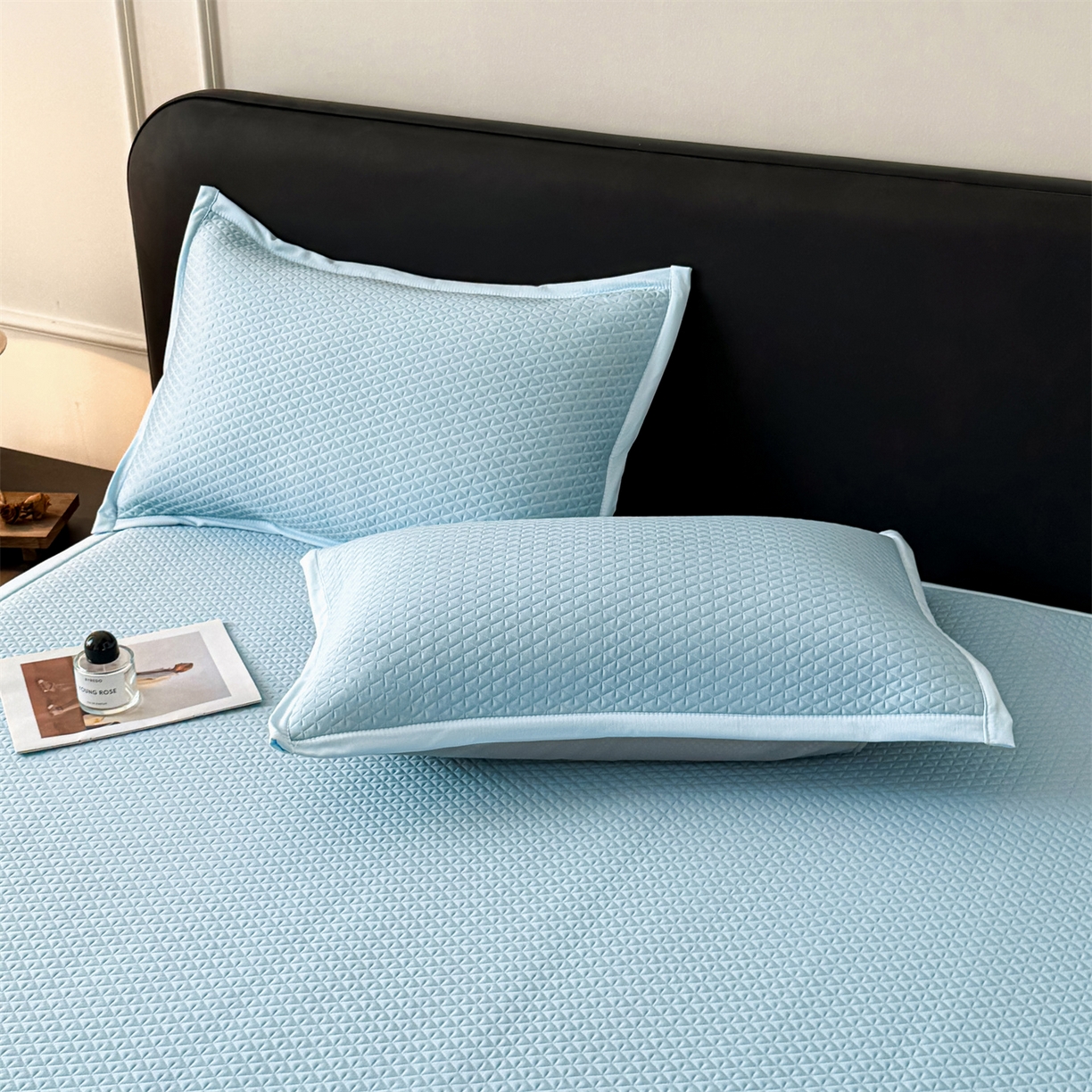 91家纺网 家纺一手货源 找家纺 乐家欣 2026新款夏季高端pe空调软席可水洗席子凉席-慕尚M纹 床席款-慕尚M纹-蓝