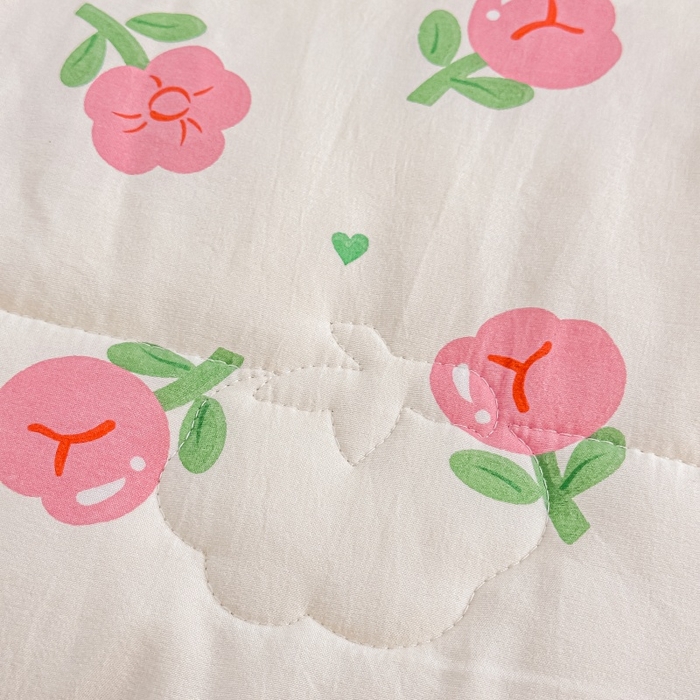 91家纺网 家纺一手货源 找家纺 爱宝被业 2026新款A类水洗棉新疆棉花夏被夏凉被玫瑰花语