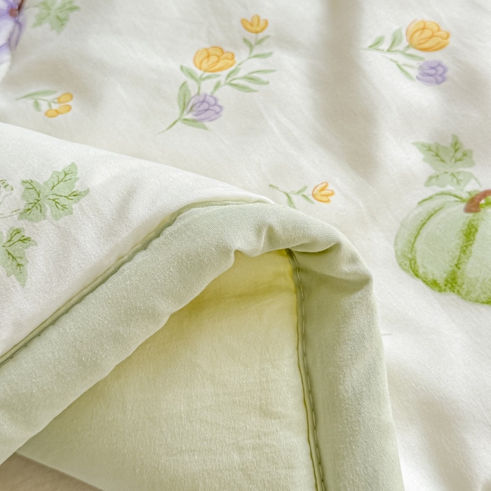 91家纺网 家纺一手货源 找家纺 爱宝被业 2026新款A类水洗棉新疆棉花夏被夏凉被南瓜派对