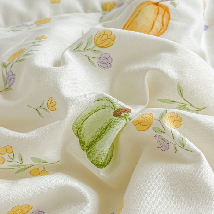 91家纺网 家纺一手货源 找家纺 爱宝被业 2026新款A类水洗棉新疆棉花夏被夏凉被南瓜派对