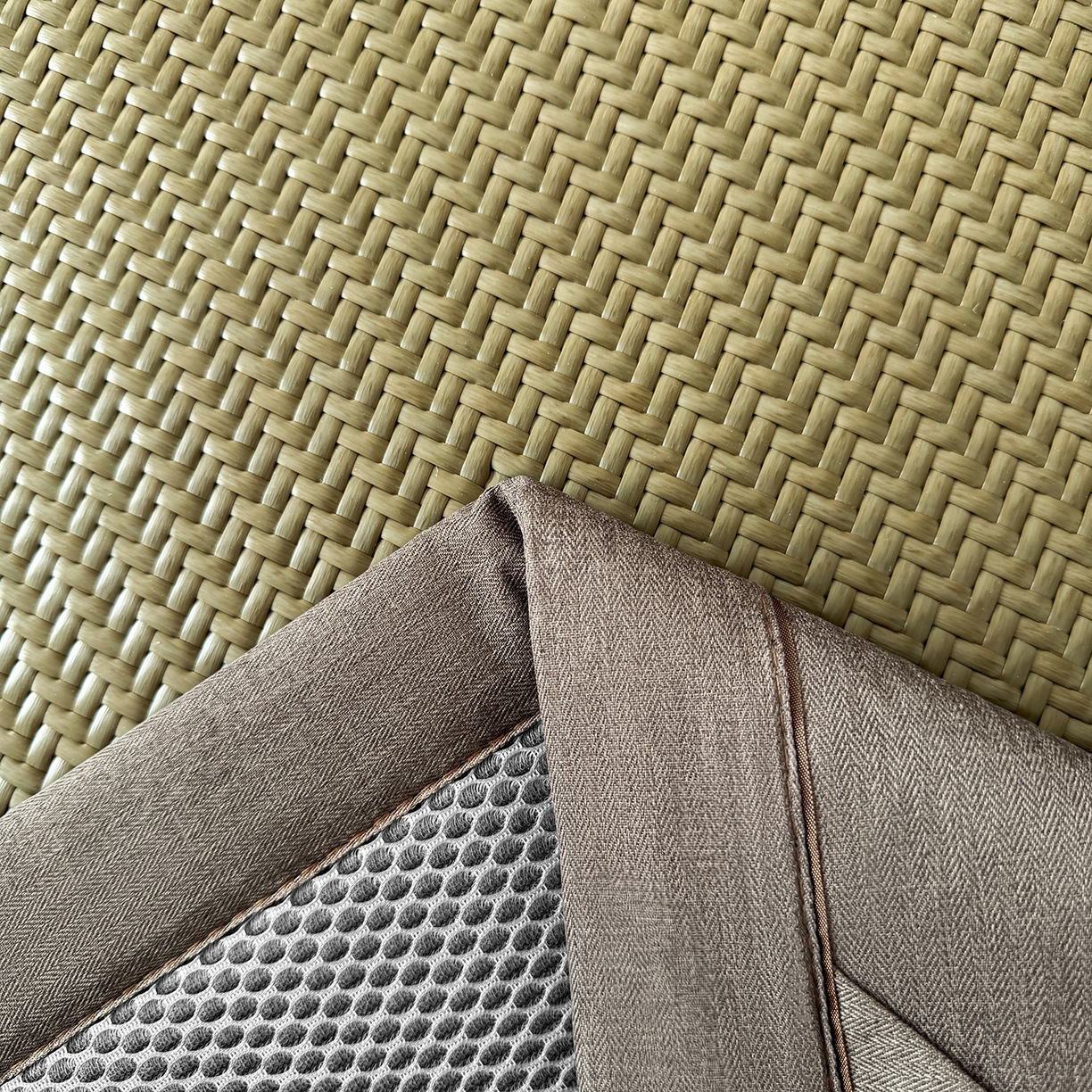 91家纺网 家纺一手货源 找家纺 乐家欣 2026新款夏季高端竹席pe藤席空调软席可水洗席子凉席-葫芦双全 葫芦双全-古铜