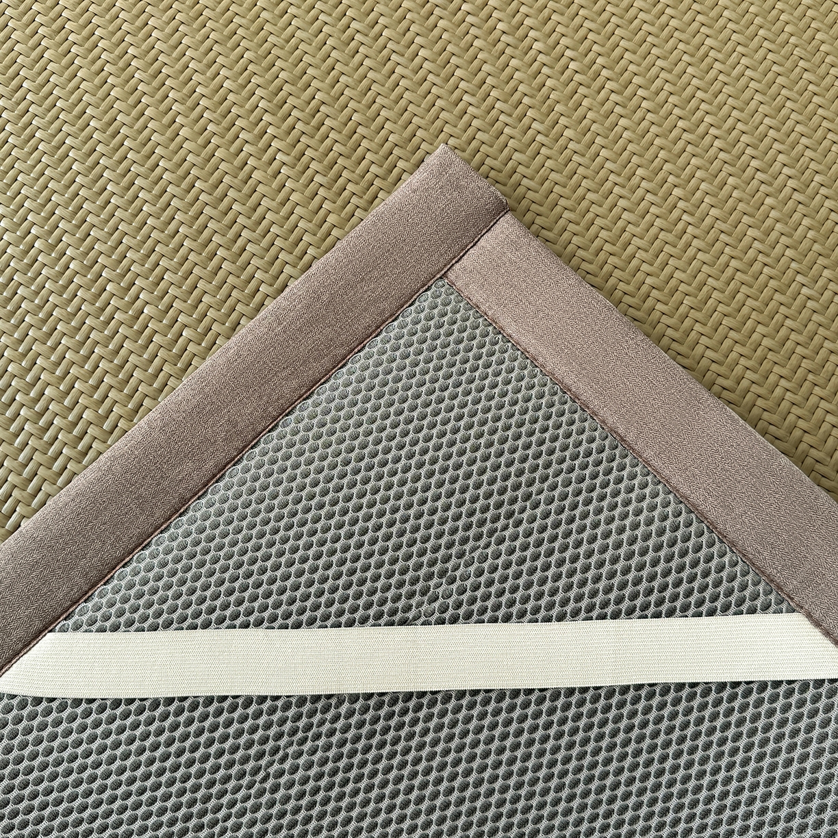 91家纺网 家纺一手货源 找家纺 乐家欣 2026新款夏季高端竹席pe藤席空调软席可水洗席子凉席-葫芦双全 葫芦双全-古铜