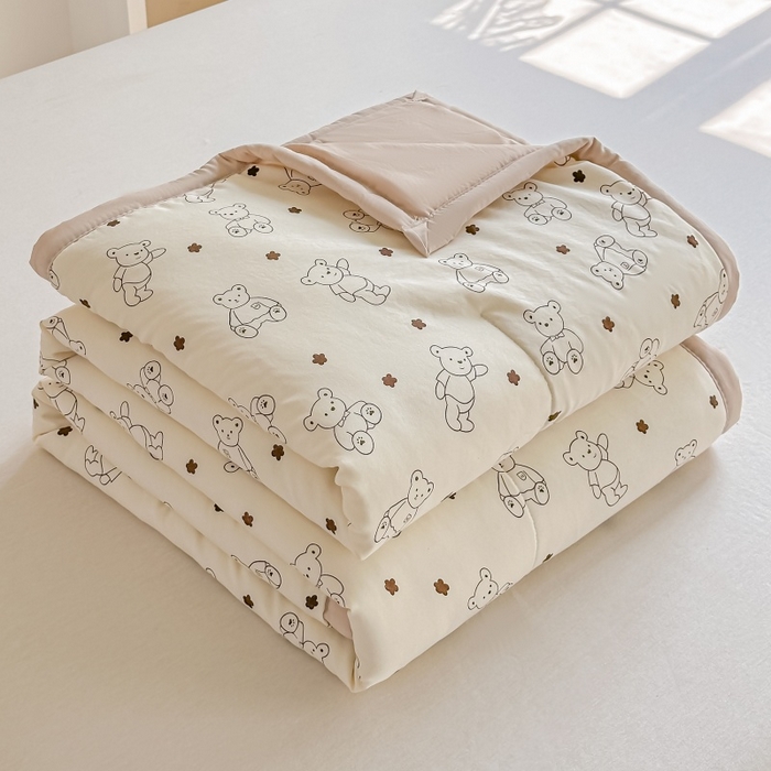 爱宝被业 2026新款A类水洗棉新疆棉花夏被夏凉被小熊乐园