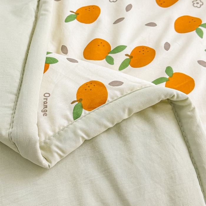 91家纺网 家纺一手货源 找家纺 爱宝被业 2026新款A类水洗棉新疆棉花夏被夏凉被心想事橙