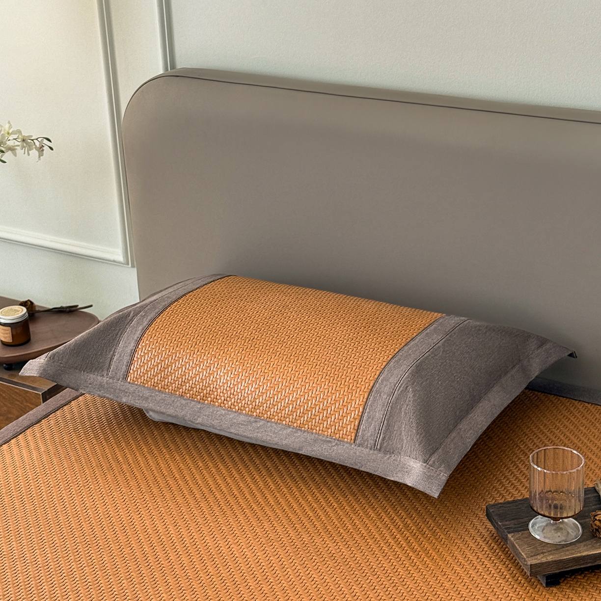 91家纺网 家纺一手货源 找家纺 乐家欣 2026新款夏季高端竹席pe藤席空调软席可水洗席子凉席-葫芦双全 葫芦双全-浅咖