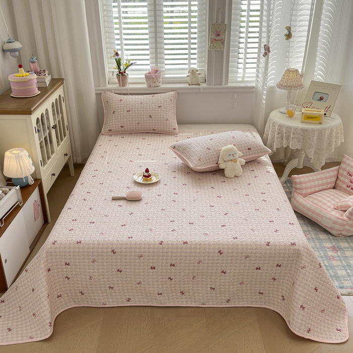 91家纺网 家纺一手货源 找家纺 绵庭家纺 2026新款全棉印花夹棉床盖三件套 梦境手账