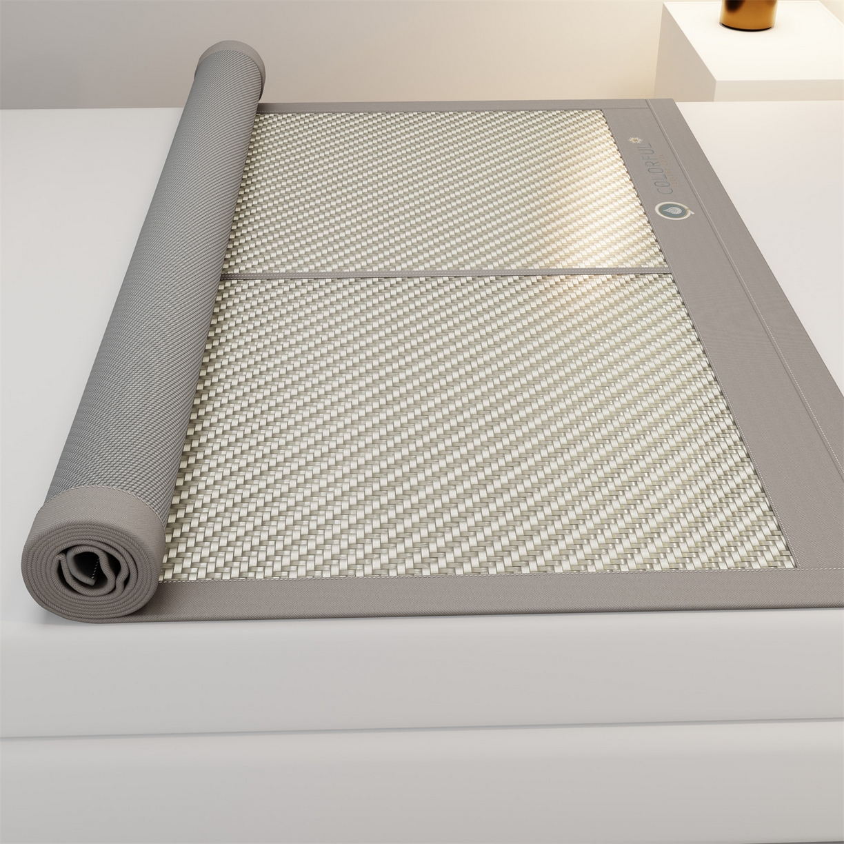 91家纺网 家纺一手货源 找家纺 （总）乐家欣 2026夏季高端凉席竹席新款pe藤席a类母婴级1.8m空调软席子可水洗-青岚织梦系列