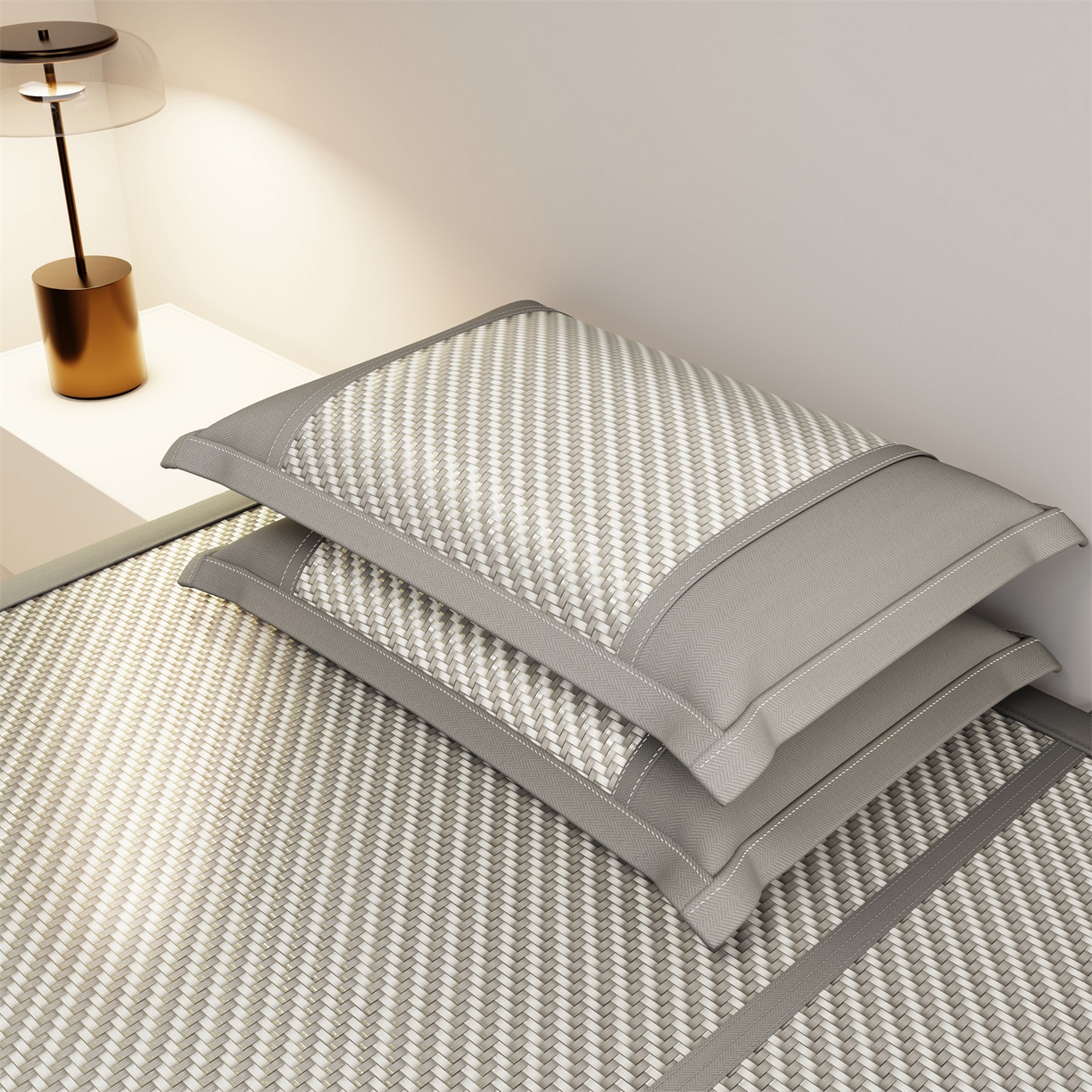 91家纺网 家纺一手货源 找家纺 （总）乐家欣 2026夏季高端凉席竹席新款pe藤席a类母婴级1.8m空调软席子可水洗-青岚织梦系列