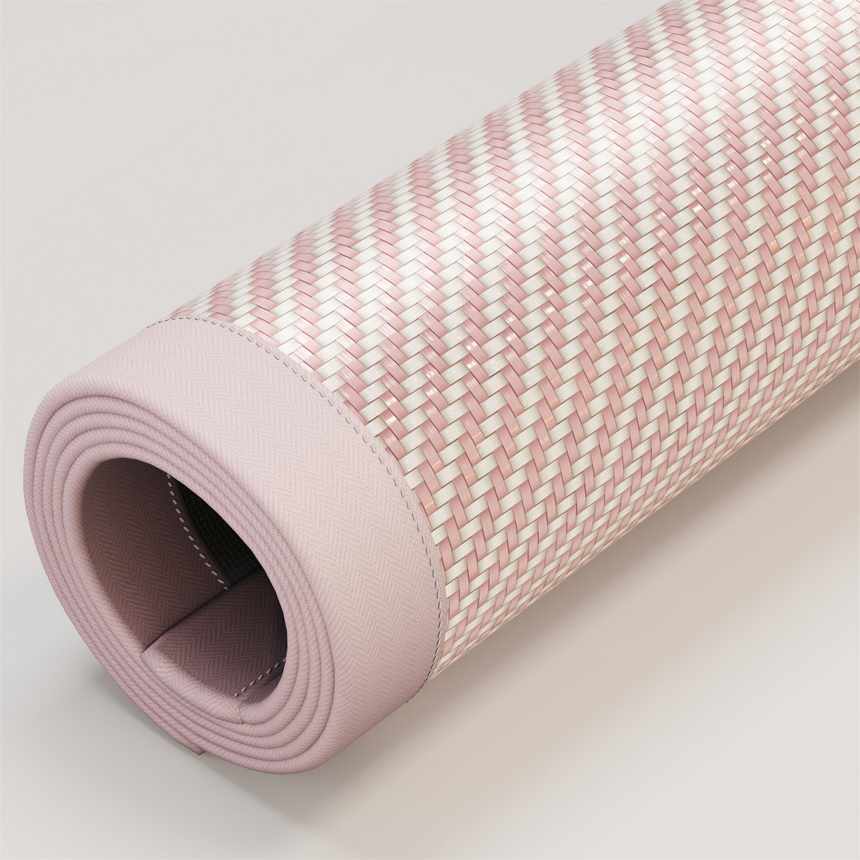 91家纺网 家纺一手货源 找家纺 乐家欣 2026夏季高端凉席竹席新款pe藤席a类母婴级1.8m空调软席子可水洗-青岚织梦系列 青岚织梦-粉