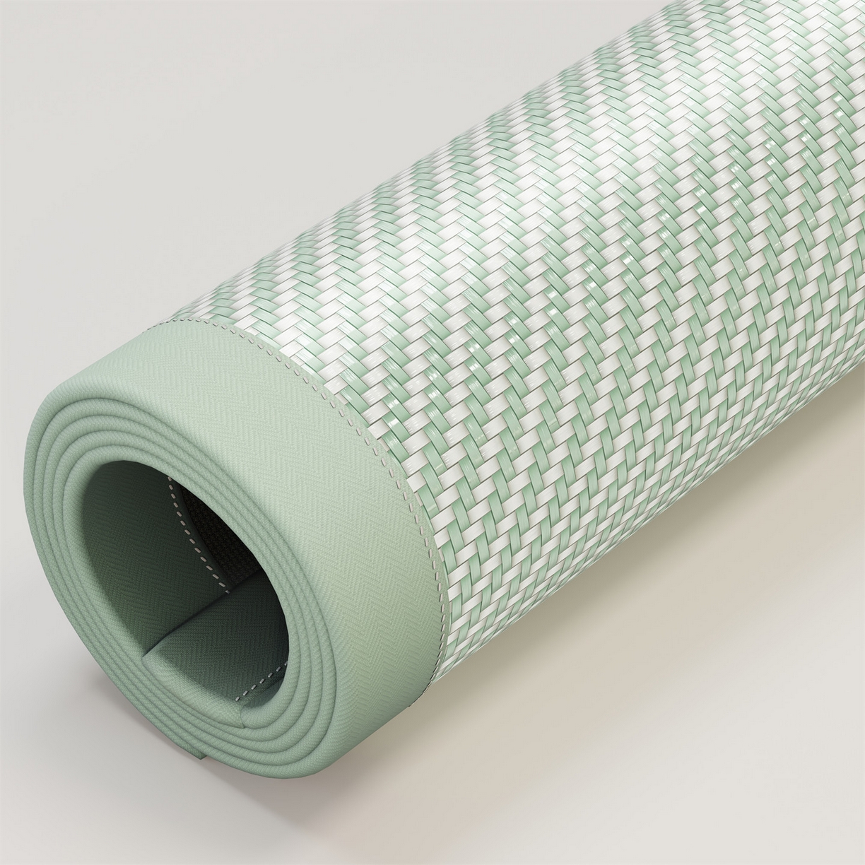 91家纺网 家纺一手货源 找家纺 乐家欣 2026夏季高端凉席竹席新款pe藤席a类母婴级1.8m空调软席子可水洗-青岚织梦系列 青岚织梦-绿