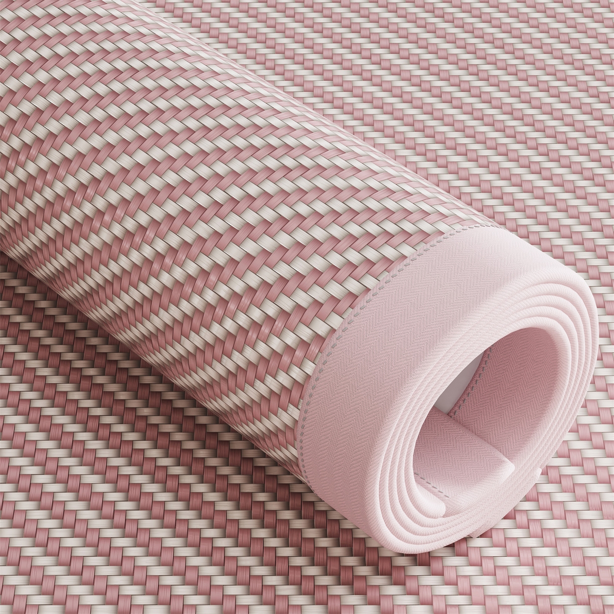 91家纺网 家纺一手货源 找家纺 乐家欣 2026夏季高端凉席竹席新款pe藤席a类母婴级1.8m空调软席子可水洗-四叶花语 四叶花语-粉