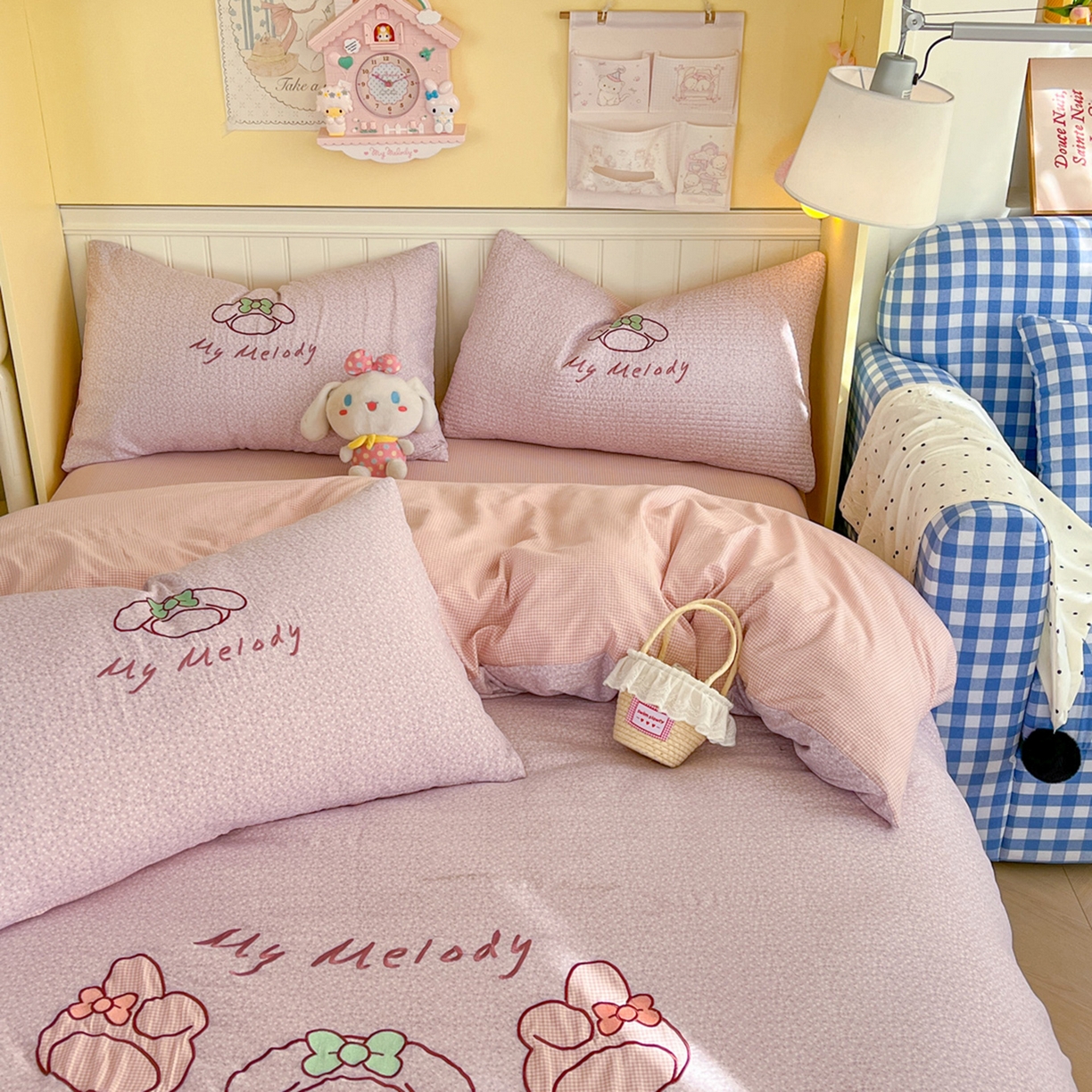 91家纺网 家纺一手货源 找家纺 梵克保罗 2026春夏直播热款卡通贴布绣加厚单人双人单被套三件套四件套 美小蒂