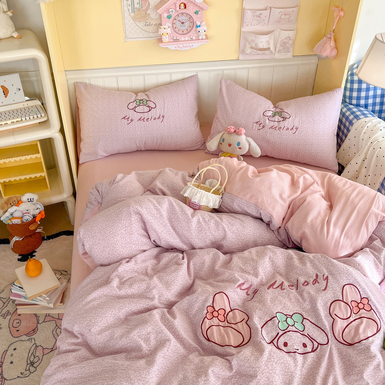 91家纺网 家纺一手货源 找家纺 梵克保罗 2026春夏直播热款卡通贴布绣加厚单人双人单被套三件套四件套 美小蒂