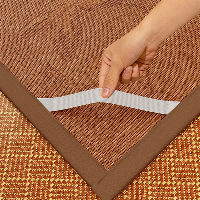 91家纺网 家纺一手货源 找家纺 （总）缦吉 2026新款植物草本凉感刺绣藤席凉席-马上平安