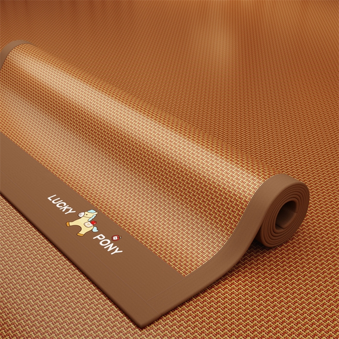 91家纺网 家纺一手货源 找家纺 缦吉 2026新款植物草本凉感刺绣藤席凉席-马上平安 马上平安-步步高