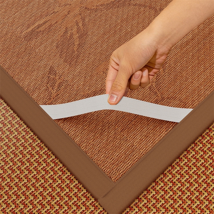 91家纺网 家纺一手货源 找家纺 缦吉 2026新款植物草本凉感刺绣藤席凉席-马上平安 马上平安-步步高