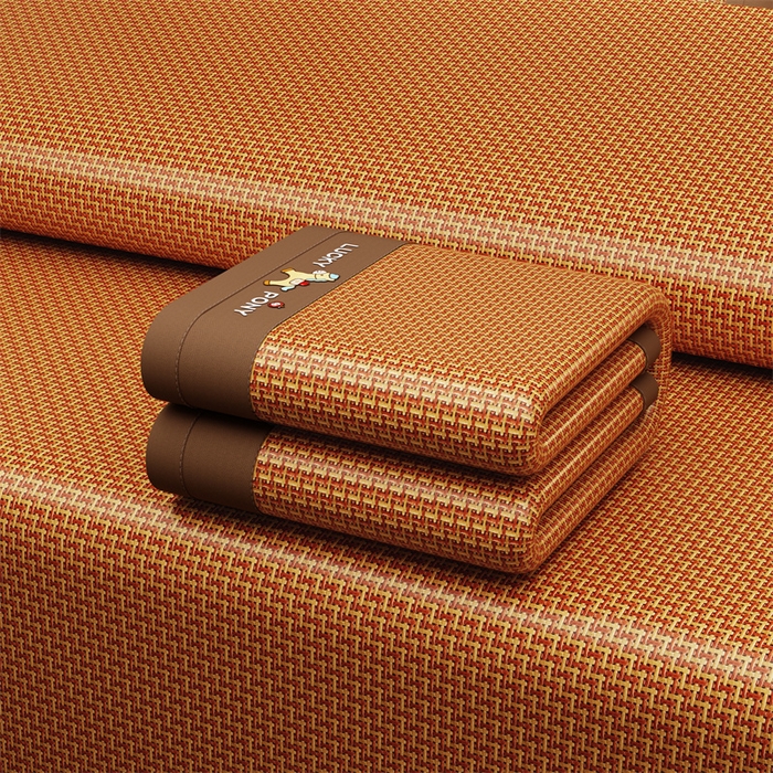 91家纺网 家纺一手货源 找家纺 缦吉 2026新款植物草本凉感刺绣藤席凉席-马上平安 马上平安-步步高