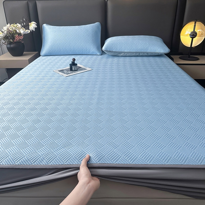 91家纺网 家纺一手货源 找家纺 （总）乐家欣 2026新款提花凉感床笠款床席款软凉席