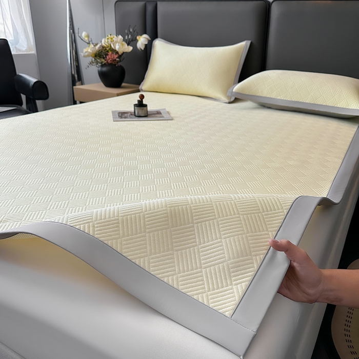 91家纺网 家纺一手货源 找家纺 （总）乐家欣 2026新款提花凉感床笠款床席款软凉席