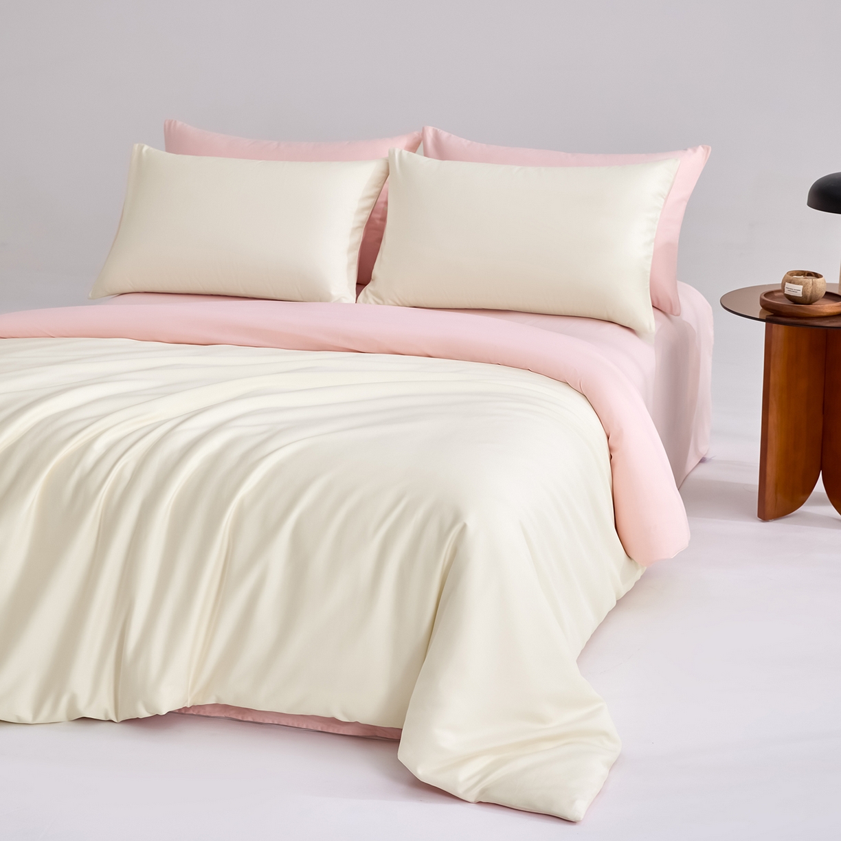 91家纺网 家纺一手货源 找家纺 （总）合欢（原天一阁） 2026新款50s双股长绒棉全棉纯棉纯色四件套