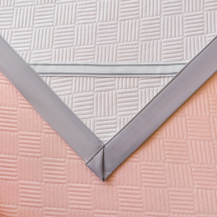 91家纺网 家纺一手货源 找家纺 乐家欣 2026新款提花凉感床笠款床席款软凉席 床席款提花-蜜桃粉