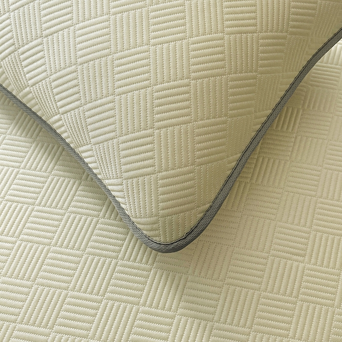 91家纺网 家纺一手货源 找家纺 乐家欣 2026新款提花凉感床笠款床席款软凉席 床笠款提花-奶昔白