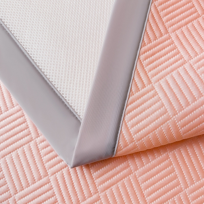 91家纺网 家纺一手货源 找家纺 乐家欣 2026新款提花凉感床笠款床席款软凉席 床席款提花-蜜桃粉