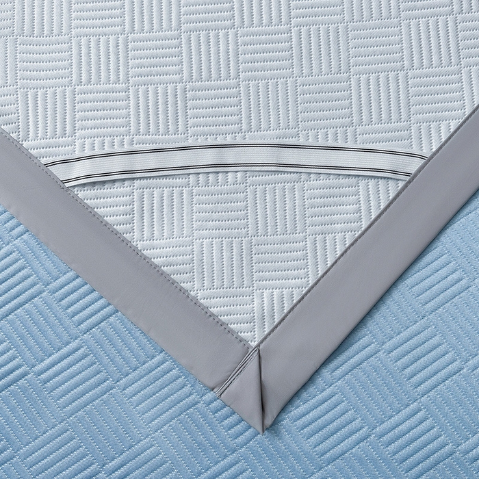 91家纺网 家纺一手货源 找家纺 乐家欣 2026新款提花凉感床笠款床席款软凉席 床席款提花-宾利蓝