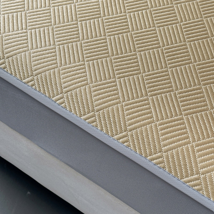 91家纺网 家纺一手货源 找家纺 乐家欣 2026新款提花凉感床笠款床席款软凉席 床笠款提花-卡其