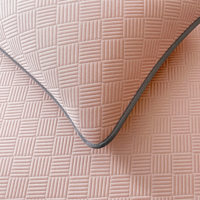 91家纺网 家纺一手货源 找家纺 乐家欣 2026新款提花凉感床笠款床席款软凉席 床笠款提花-蜜桃粉