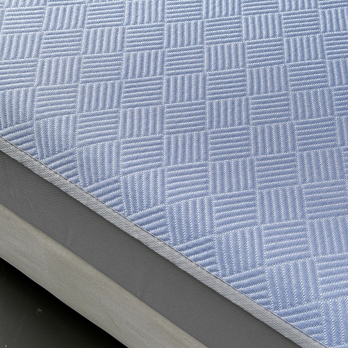 91家纺网 家纺一手货源 找家纺 乐家欣 2026新款提花凉感床笠款床席款软凉席 床笠款提花-紫灰