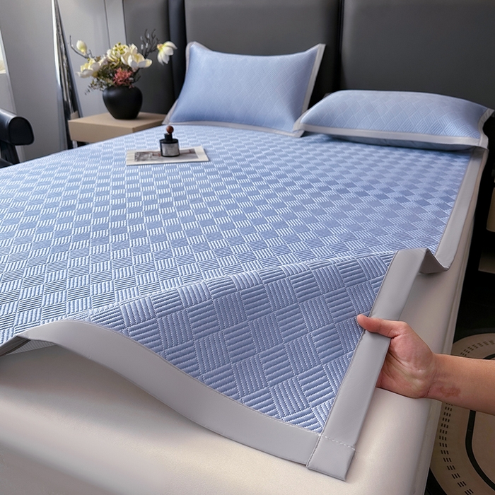 乐家欣 2026新款提花凉感床笠款床席款软凉席 床席款提花-紫灰