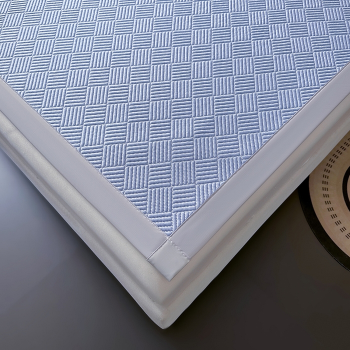 91家纺网 家纺一手货源 找家纺 乐家欣 2026新款提花凉感床笠款床席款软凉席 床席款提花-紫灰