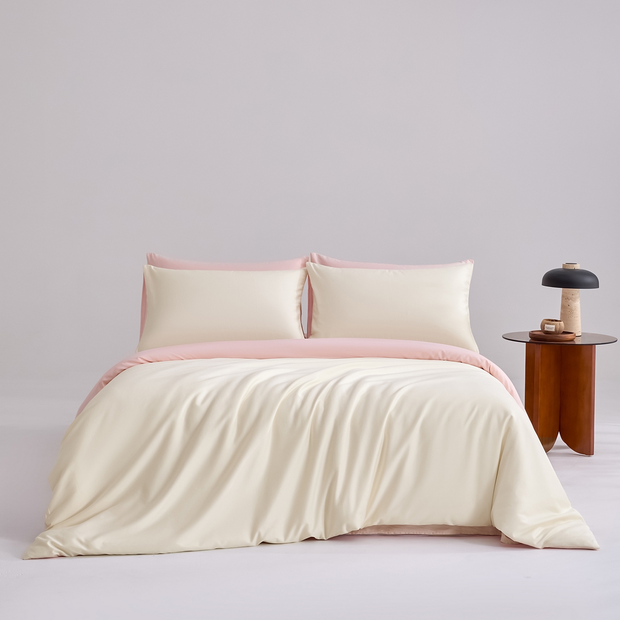 91家纺网 家纺一手货源 找家纺 （总）合欢（原天一阁） 2026新款50s双股长绒棉全棉纯棉纯色四件套