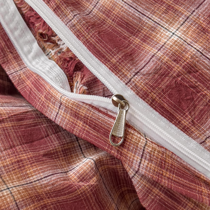 91家纺网 家纺一手货源 找家纺 花香四季家纺 2026新款简约全棉高织高密色织纯棉水洗棉四件套 慕斯