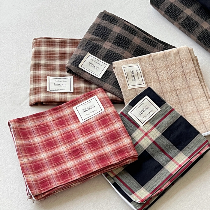 91家纺网 家纺一手货源 找家纺 花香四季家纺 2026新款简约全棉高织高密色织纯棉水洗棉四件套 组合图仅供参考 不可下单