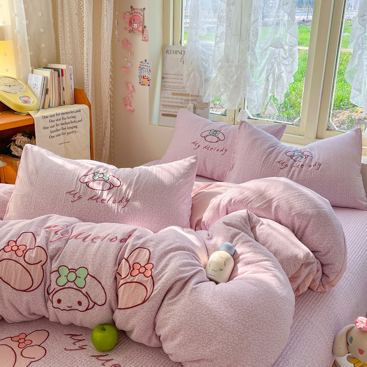 91家纺网 家纺一手货源 找家纺 梵克保罗 2026春夏直播热款贴布绣加厚古法水洗棉夹棉床盖单被套 美小蒂