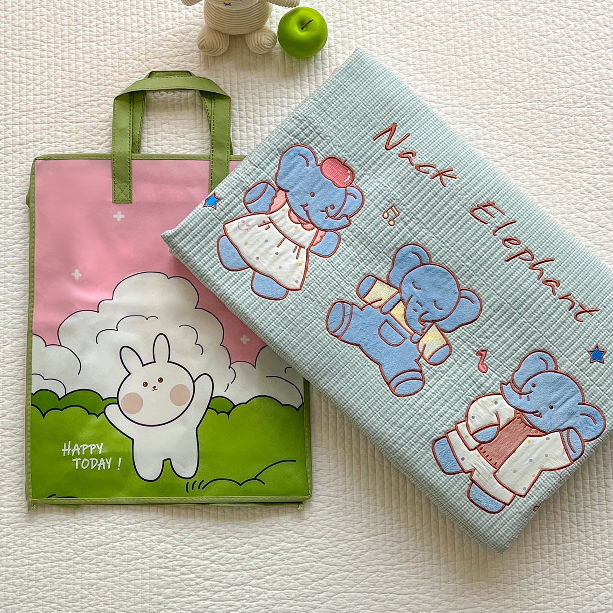 梵克保罗 2026春夏直播热款贴布绣加厚古法水洗棉夹棉床盖单被套 吉象三宝