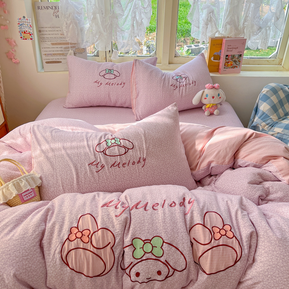 91家纺网 家纺一手货源 找家纺 梵克保罗 2026春夏直播热款贴布绣加厚古法水洗棉夹棉床盖单被套 美小蒂