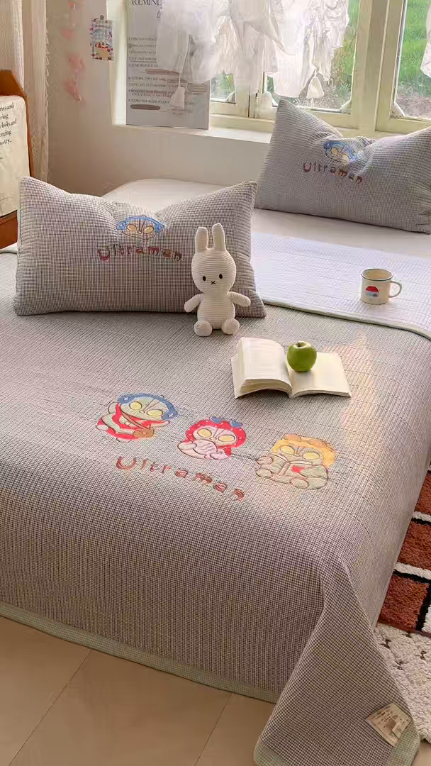 91家纺网 家纺一手货源 找家纺 （总）梵克保罗 2026春夏直播热款贴布绣加厚古法水洗棉夹棉床盖单被套