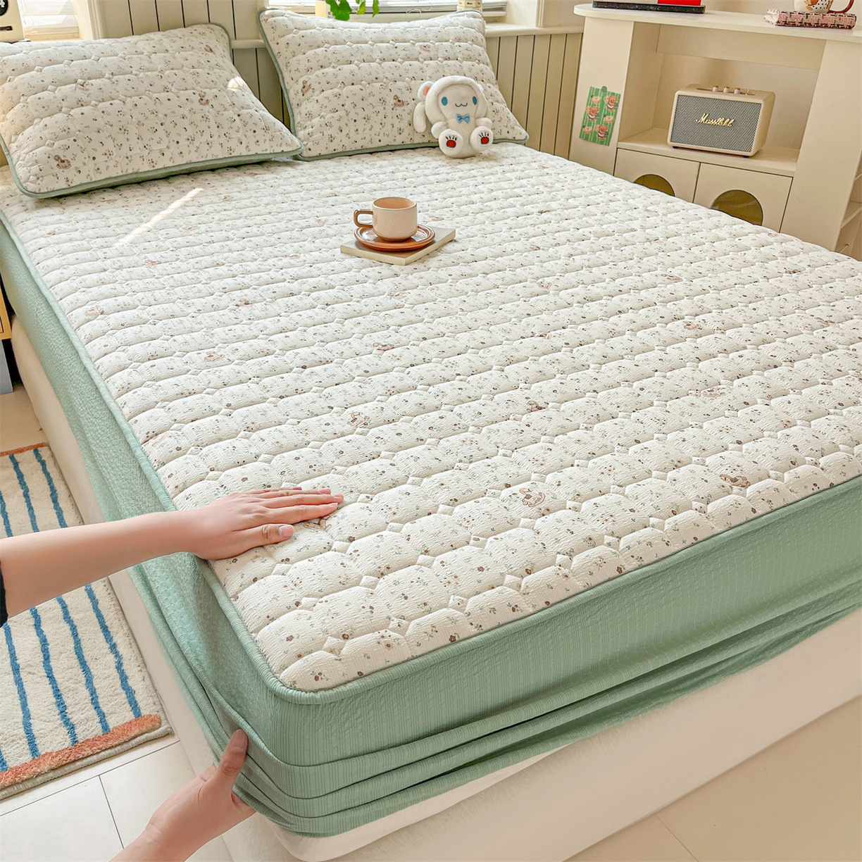 优眠坊 2026新款亲肤泡芙纱夹棉单床笠床笠单件单品床笠三件套 萌趣小马-夹棉款