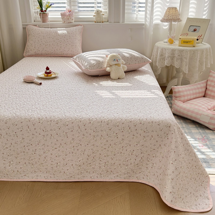 91家纺网 家纺一手货源 找家纺 绵庭家纺 2026新款全棉印花夹棉床盖三件套 南法织梦