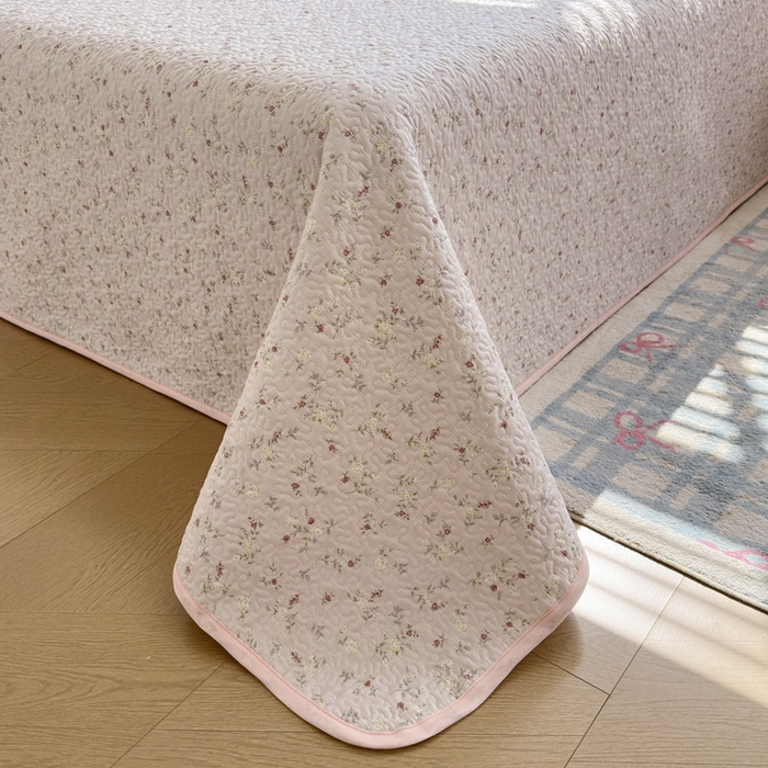 91家纺网 家纺一手货源 找家纺 绵庭家纺 2026新款全棉印花夹棉床盖三件套 南法织梦