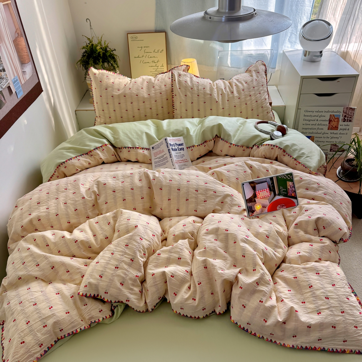 （总）田野 2026新款全棉水洗提花贝壳边四件套