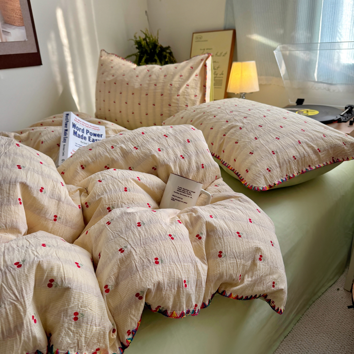 91家纺网 家纺一手货源 找家纺 （总）田野 2026新款全棉水洗提花贝壳边四件套