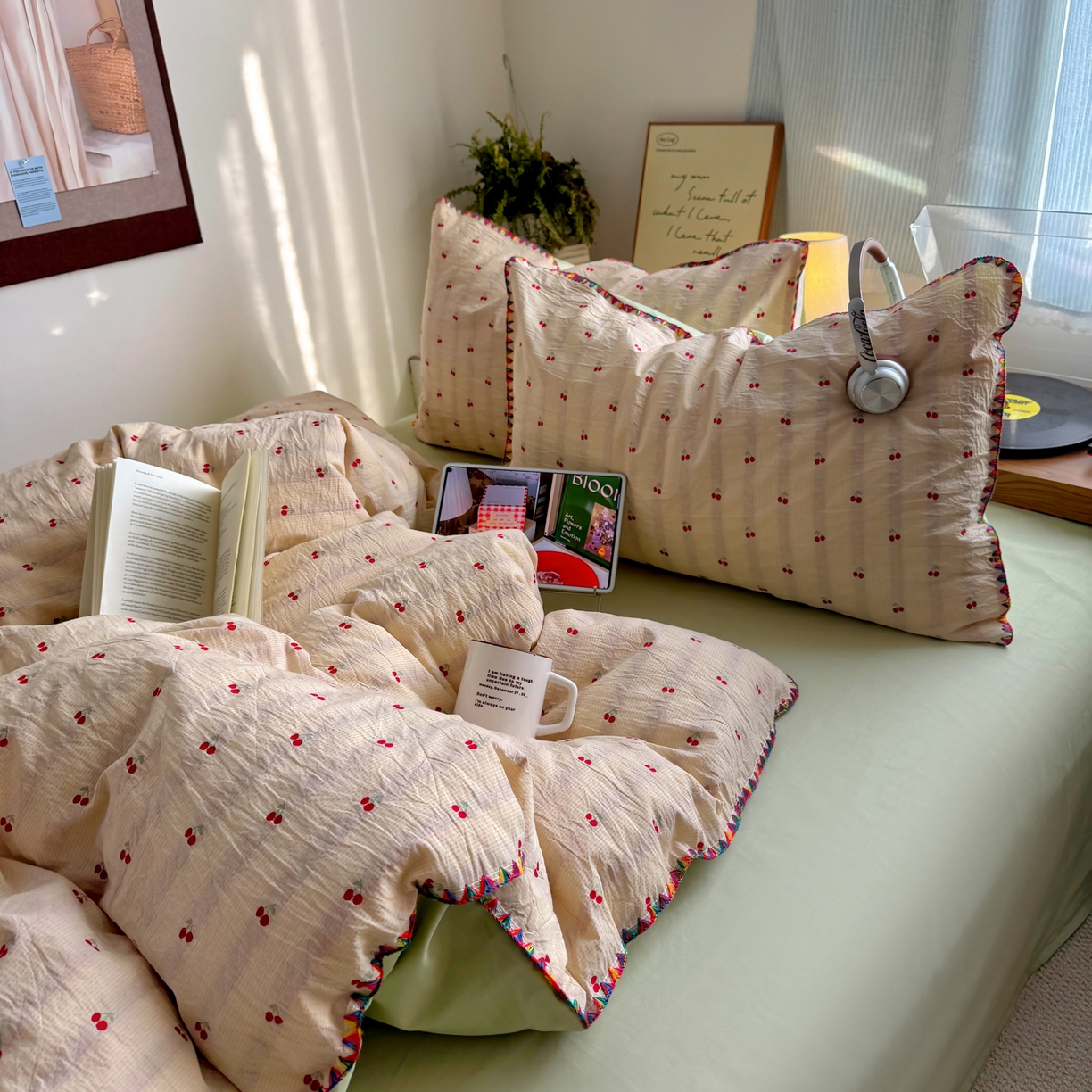 91家纺网 家纺一手货源 找家纺 （总）田野 2026新款全棉水洗提花贝壳边四件套