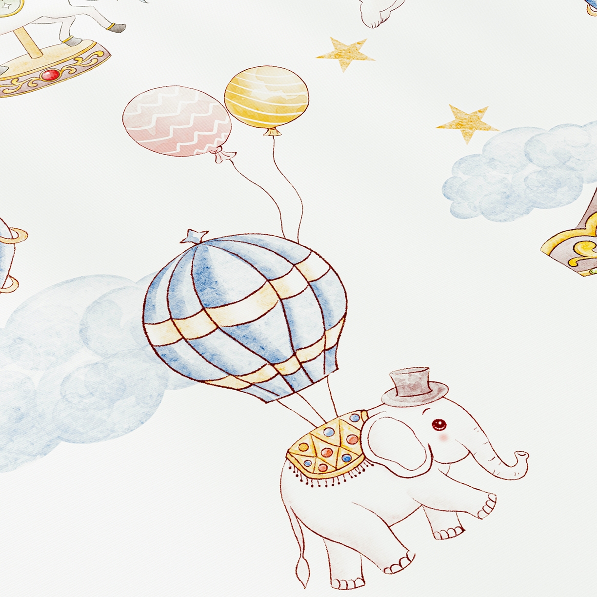 91家纺网 家纺一手货源 找家纺 奇丝雅 2026新款A类数码印花大版1100D水光冰丝凉席凉席婴儿儿童新生【三明治网底】 萌象木马【三明治网底】