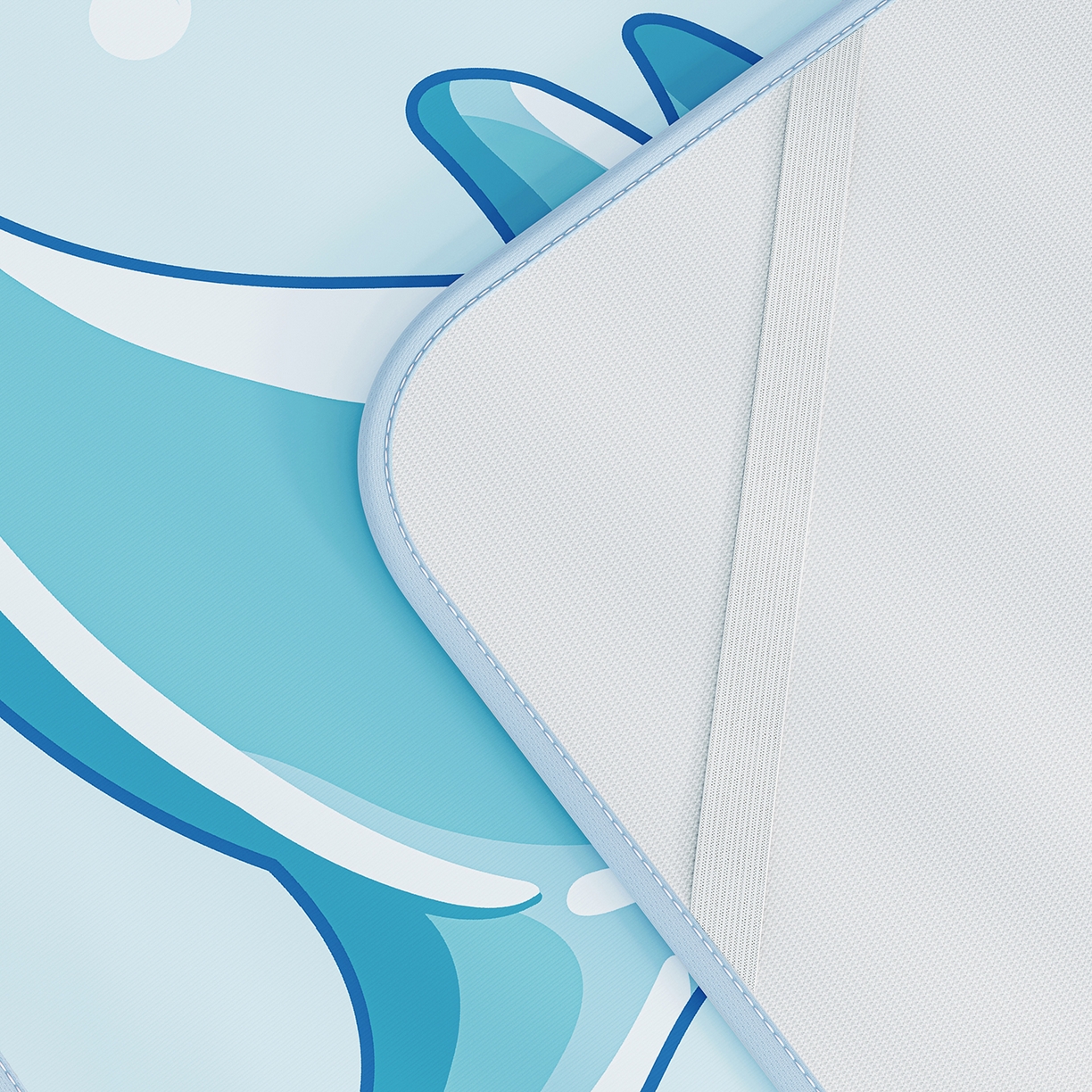 91家纺网 家纺一手货源 找家纺 奇丝雅 2026新款A类数码印花大版1100D水光冰丝凉席凉席婴儿儿童新生【三明治网底】 海豚奇遇【三明治网底】