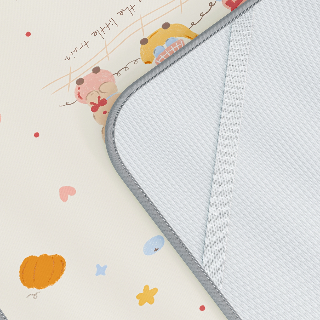 91家纺网 家纺一手货源 找家纺 奇丝雅 2026新款A类数码印花大版1100D水光冰丝凉席凉席婴儿儿童新生【三明治网底】 萌宝小火车【三明治网底】