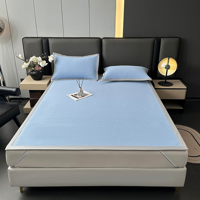 91家纺网 家纺一手货源 找家纺 （总）乐家欣 2026新款凉感冰丝床席床笠四件套